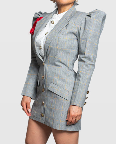 Handmade Short Blazer with Red Flower Detail (Limited Edition) Vera Argenti