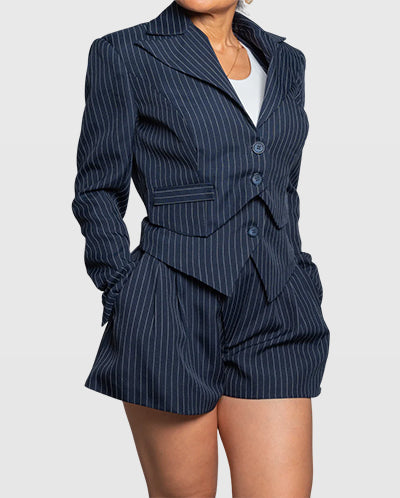 Handmade Pinstripe Tailored Shorts | Limited Edition Women’s Design Vera Argenti