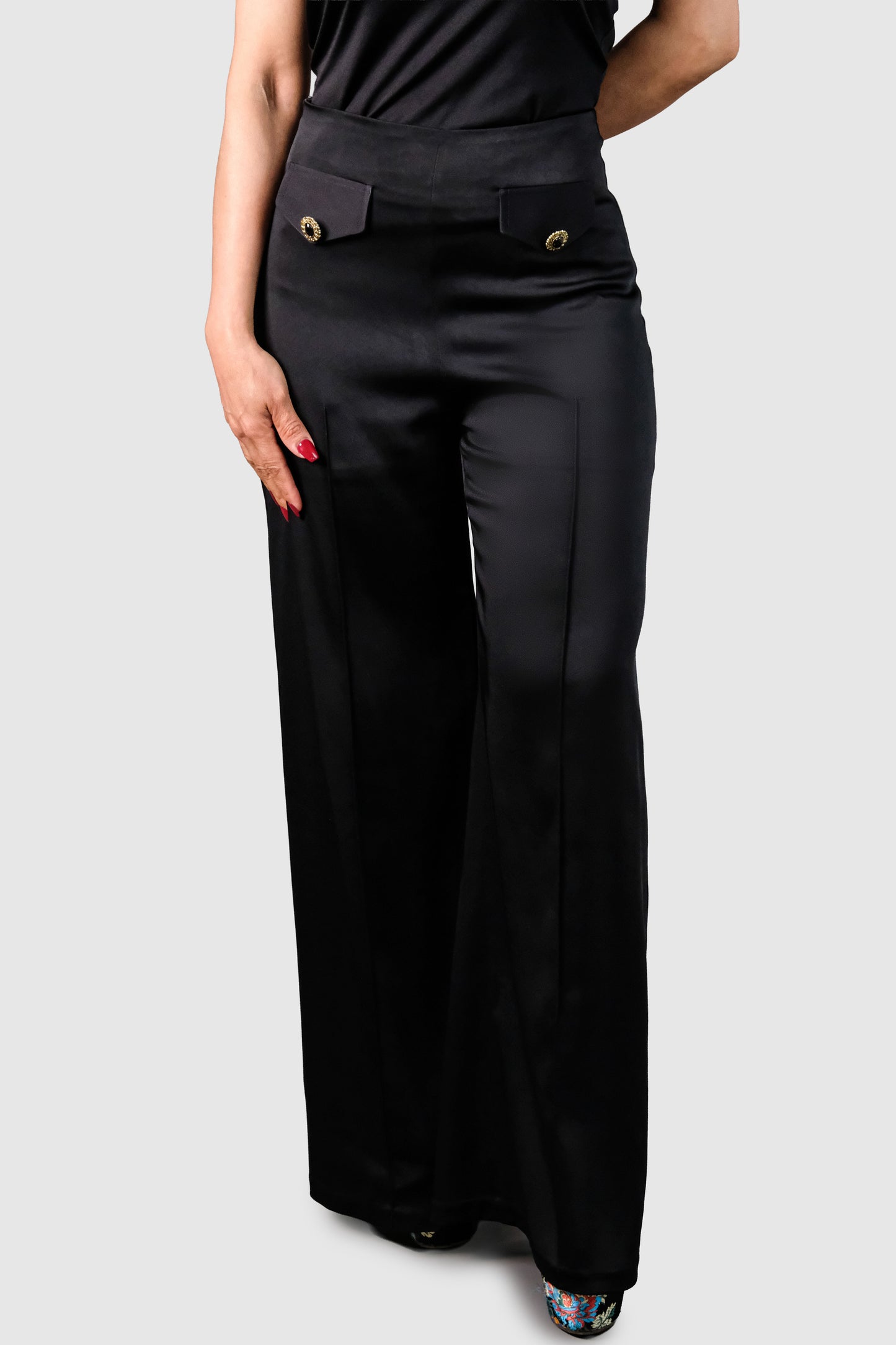 Black High-Waist Pants